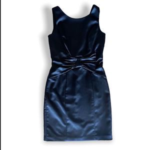 White House Black Market l Black Cocktail Sleeveless Satin Dress SZ 0